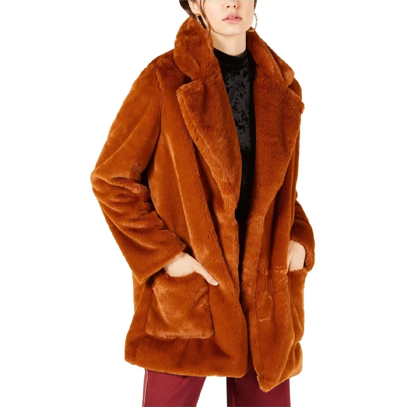 elegant long coat for women -Sage The Label Womens Faux Fur Coat