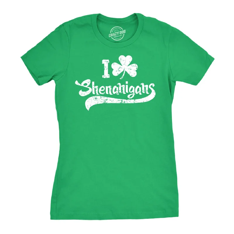 ladies' henley button t-shirt -I Clover Shenanigans Women's T Shirt