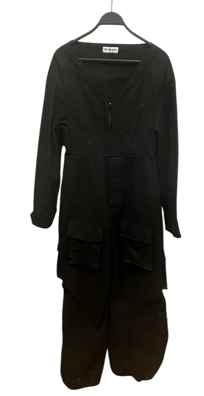 women's relaxed boyfriend blazer -BALENCIAGA/Coverall/36/Cotton/BLK/jumpsuit