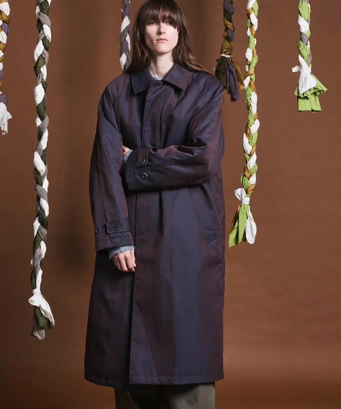 versatile casual coat for women -120/2/2 Suvin Cotton Gabardine Prime-Over Balmacaan Coat