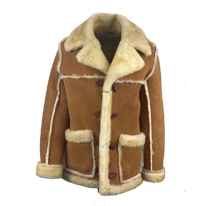 ladies' designer overcoat -Roddy Piper Western Style Shearling Jacket