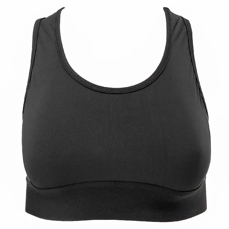 elegant chiffon tunic top for women -Balenciaga Sporty Bra in Black/Grey