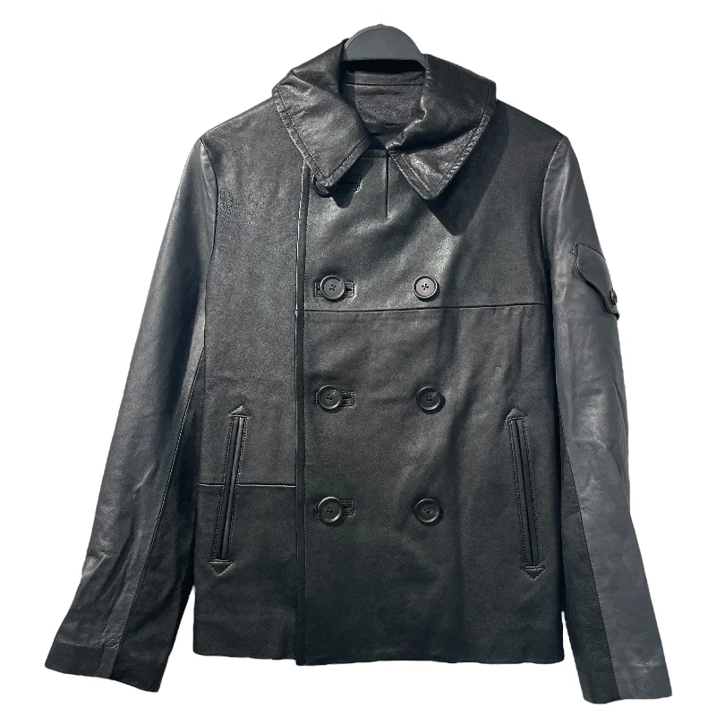 cozy teddy coat for ladies -Y's/Leather Jkt/1/Black/Leather/YF-Y79-875