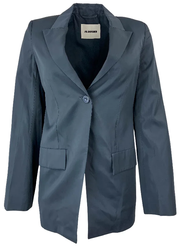 women's casual denim jacket -Jil Sander Blazer in Uniform Grey