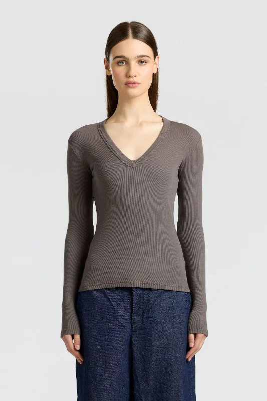 women's off-shoulder knit sweater -Verona U-Neck Shirt