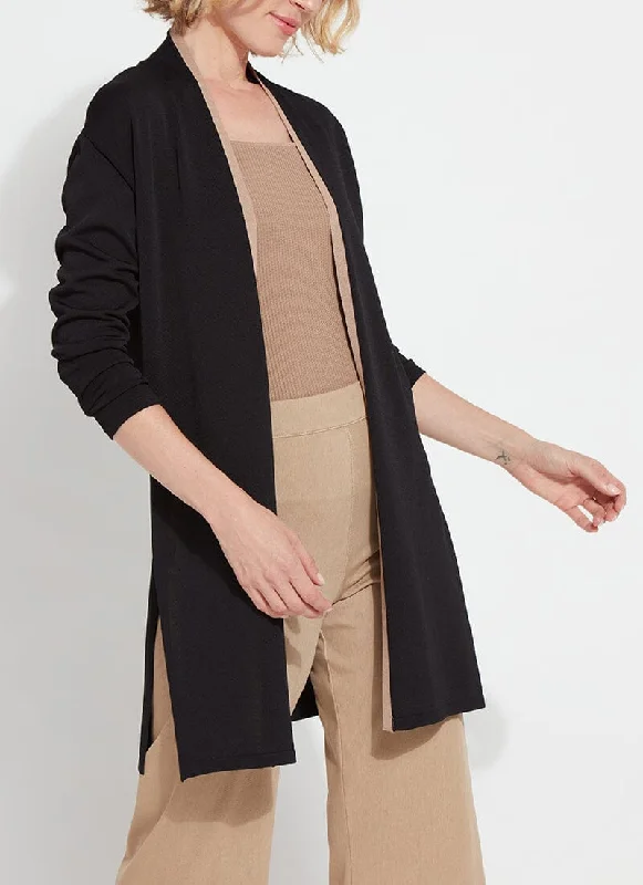 versatile trench coat for ladies -Avril Knit Duster