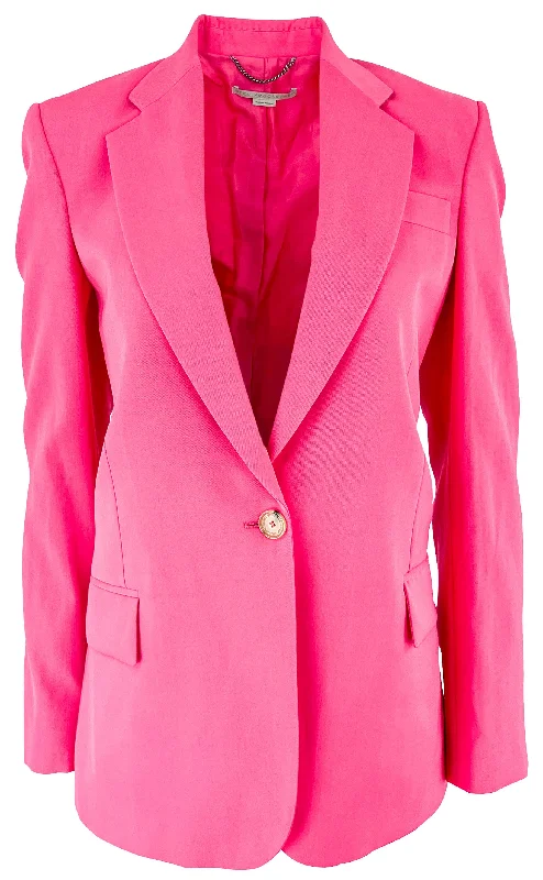 luxury faux fur coat for women -Stella McCartney Wool Blazer in Watermelon