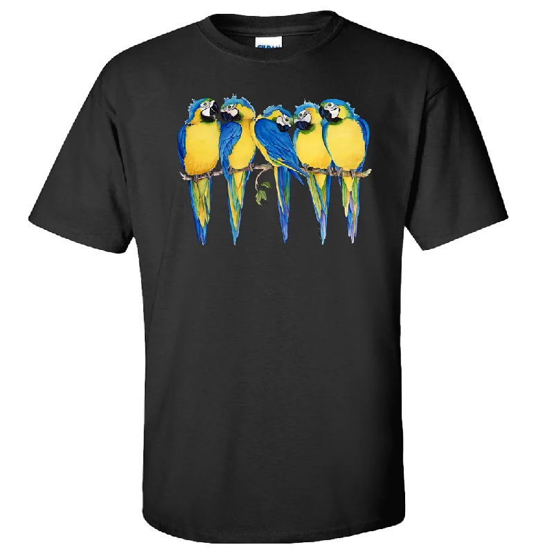 classic polo collar blouse for women -Royce Blue And Gold Macaws Asst Colors T-shirt/tee