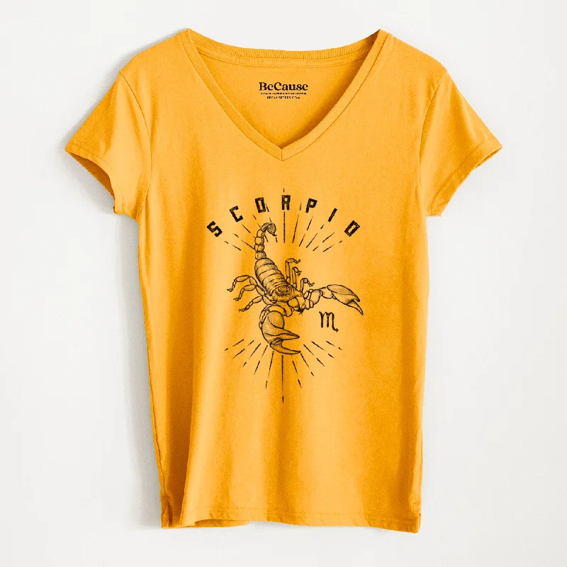 women's v-neck t-shirt -Scorpio - Scorpion - Women's 100% Recycled V-neck