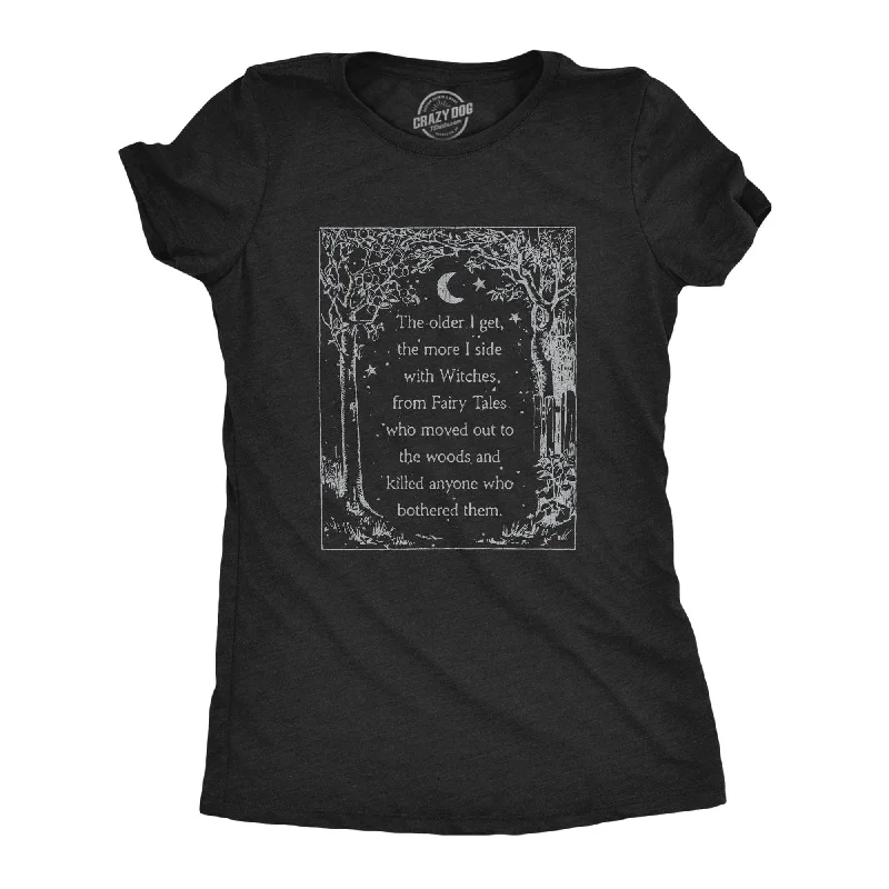 elegant lace blouse for women -The Older I Get The More I Side With Witches Women's T Shirt