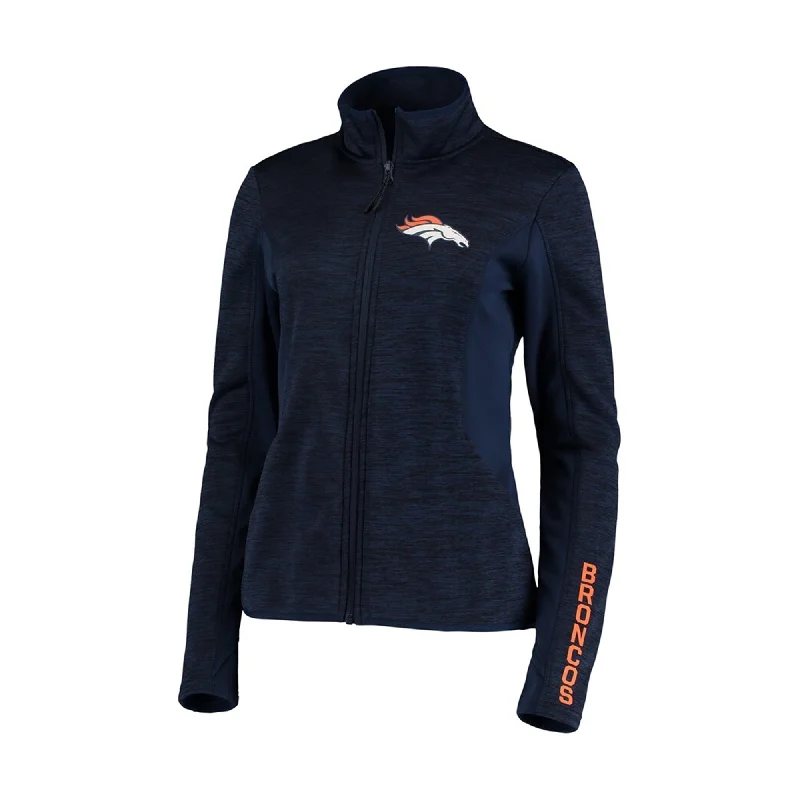 cozy teddy coat for ladies -G-III Sports Womens Denver Broncos Jacket, Blue, X-Small