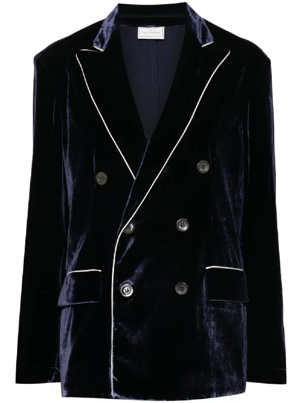 sleek minimalist coat for women -Pierre Louis Mascia Women's Jackets blue