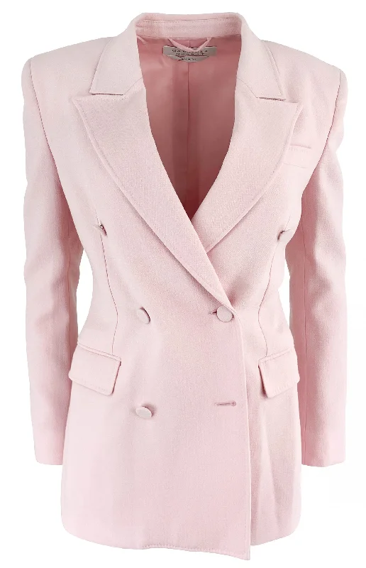 lightweight packable jacket for women -Gabriela Hearst Gavin Blazer in Blush