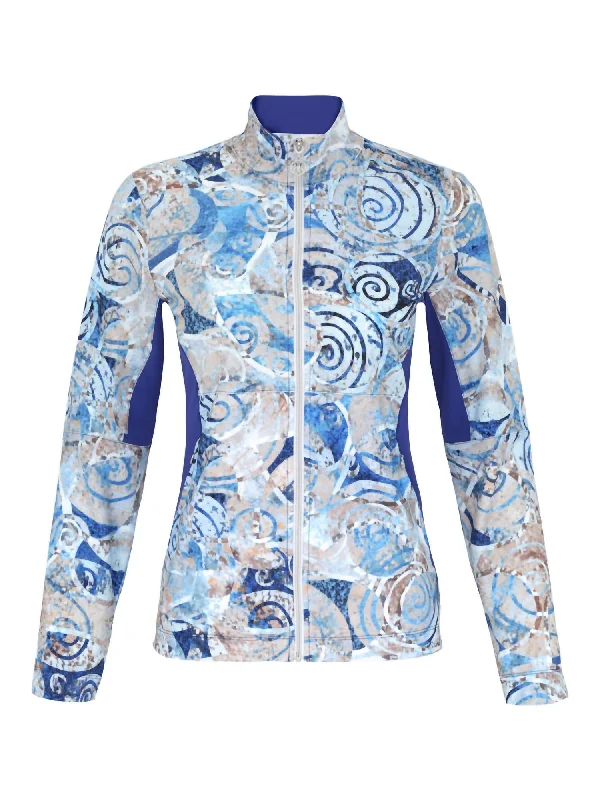 women's relaxed fit blazer -23455 In Blue