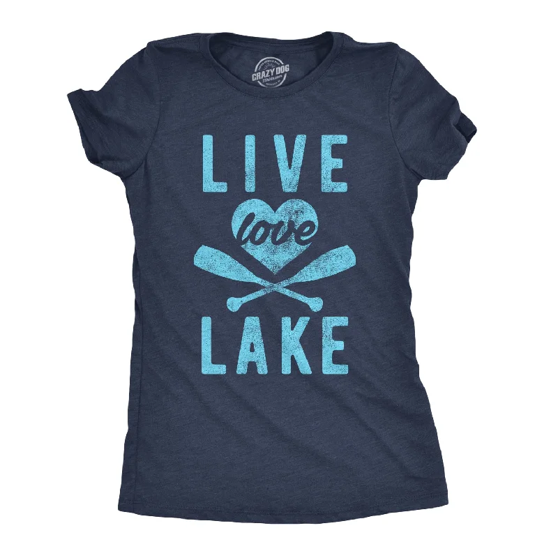 elegant long tunic top for women -Live Lake Love Women's T Shirt