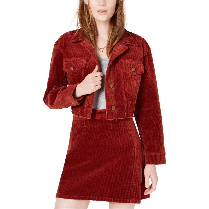 women's classic pea coat -T.D.C Womens Corduroy Cropped Jacket