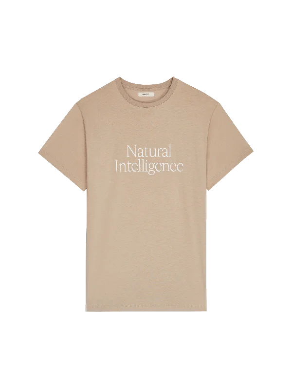 stylish cutout shoulder top for women -Womens 365 Natural Intelligence T-Shirt—mirage beige