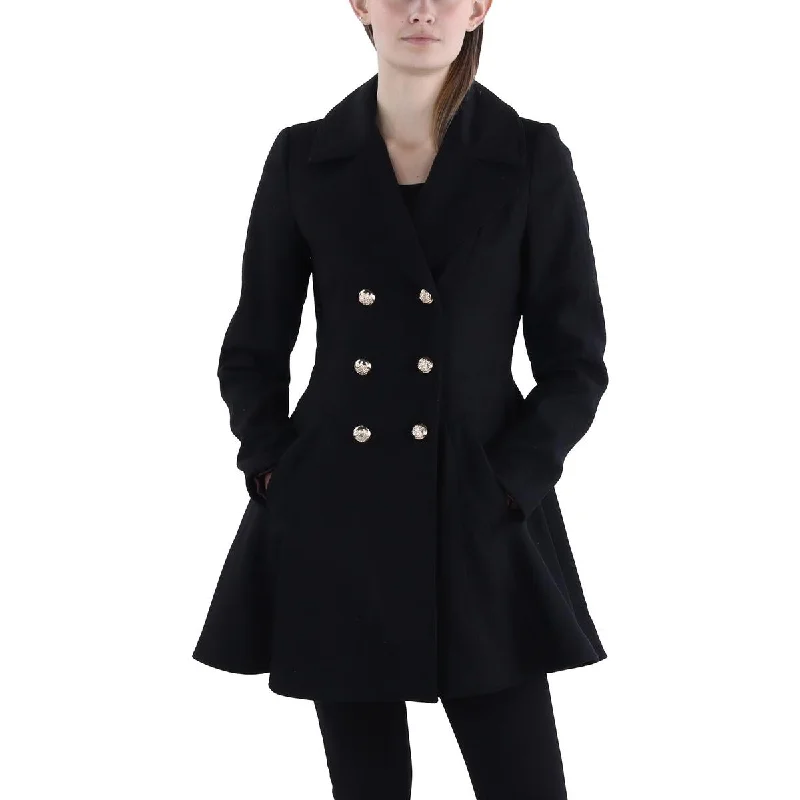 women's teddy bear coat -Womens Wool Blend Long Wool Coat