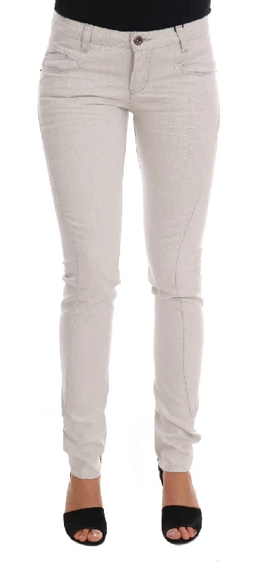 distressed ankle-length skinny jeans -Costume National Chic  Slim-Fit Stretch Women's Jeans