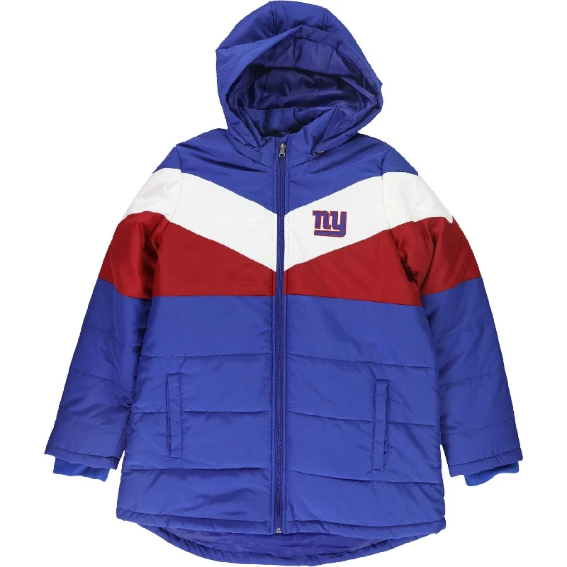 stylish longline coat for women -Nfl Womens New York Giants Puffer Jacket