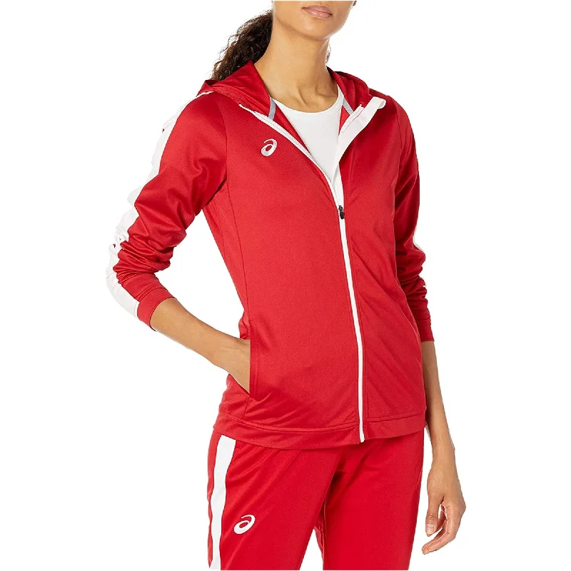 double-layered long coat for women -Asics Womens Team Train Fz Hoody Jacket