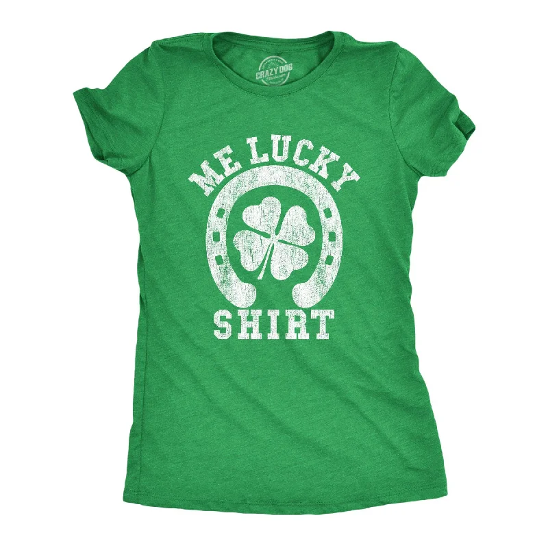 cute button-front blouse for women -Me Lucky Shirt Women's T Shirt