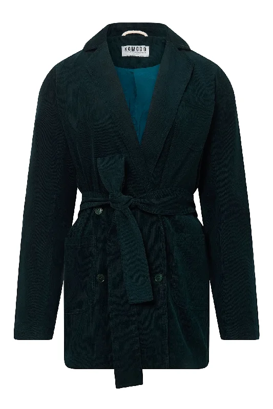 women's belted trench coat -MEG BLAZER - Dark Marine