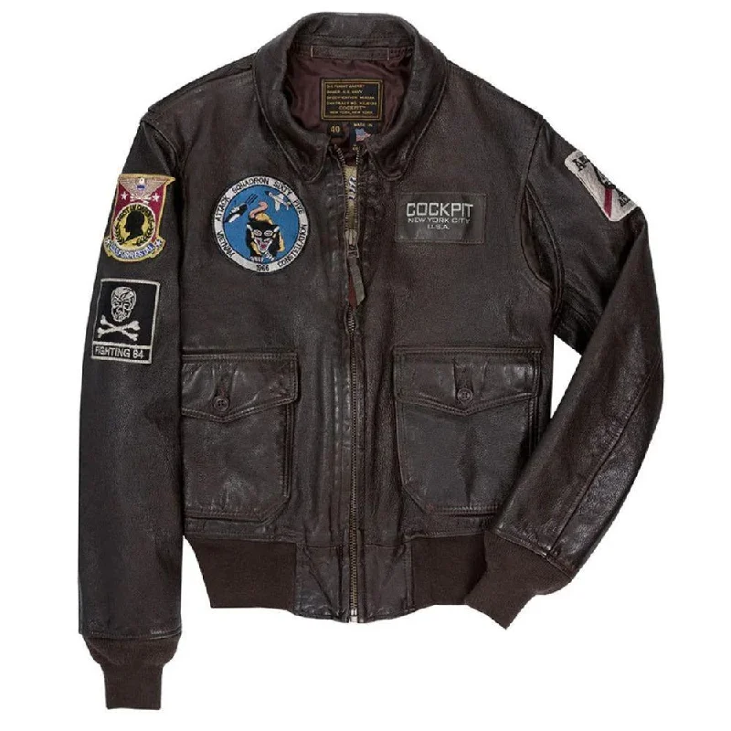 structured blazer jacket for women -Cockpit USA USS Forrestal Carrier Pilot's Vietnam Flight Jacket