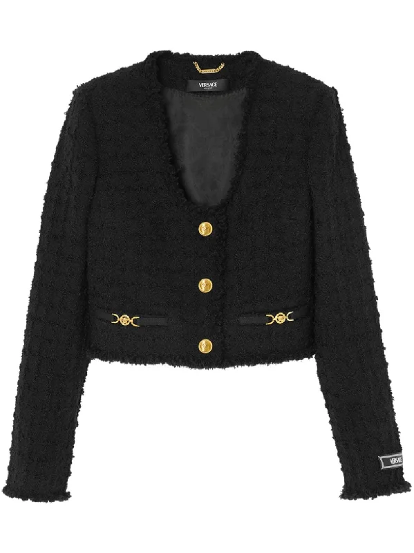 urban style cropped puffer jacket -Versace Women's Jackets