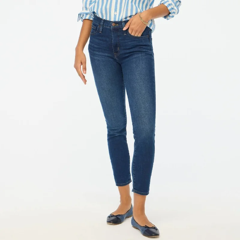 vintage-inspired wide jeans for ladies -9" Mid Rise Skinny Jean In Blue