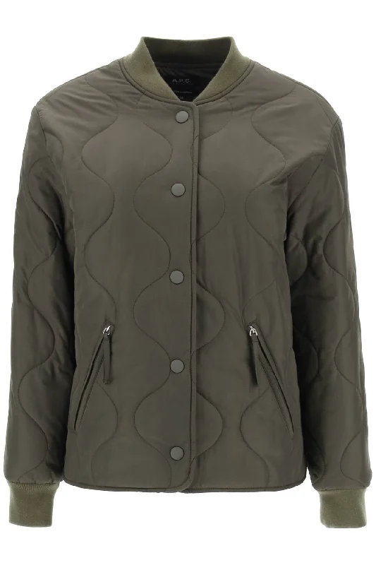 waterproof hiking jacket for women -A.P.C. Women's Quilted Camila