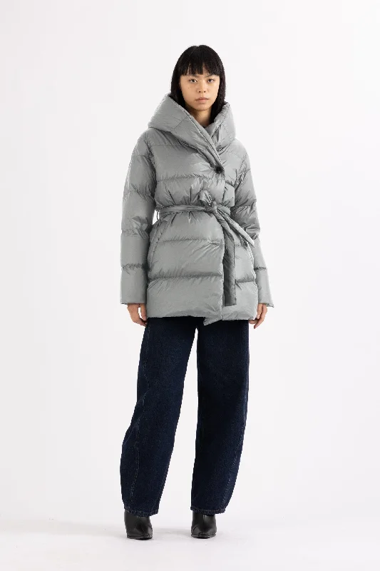 casual coats for women -WRAP DOWN JACKET EYA