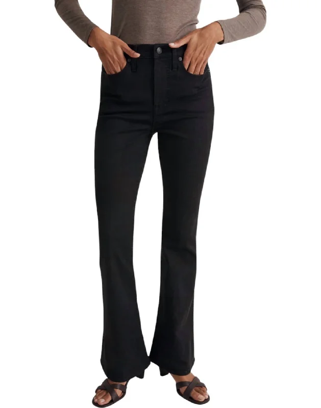 distressed ankle-length skinny jeans -Skinny Flare Jeans In Black