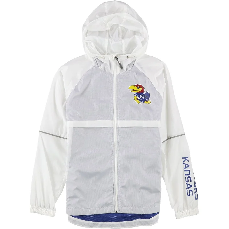 fitted wool blend coat for women -G-III Sports Womens Kansas Jayhawks Jacket, White, Small