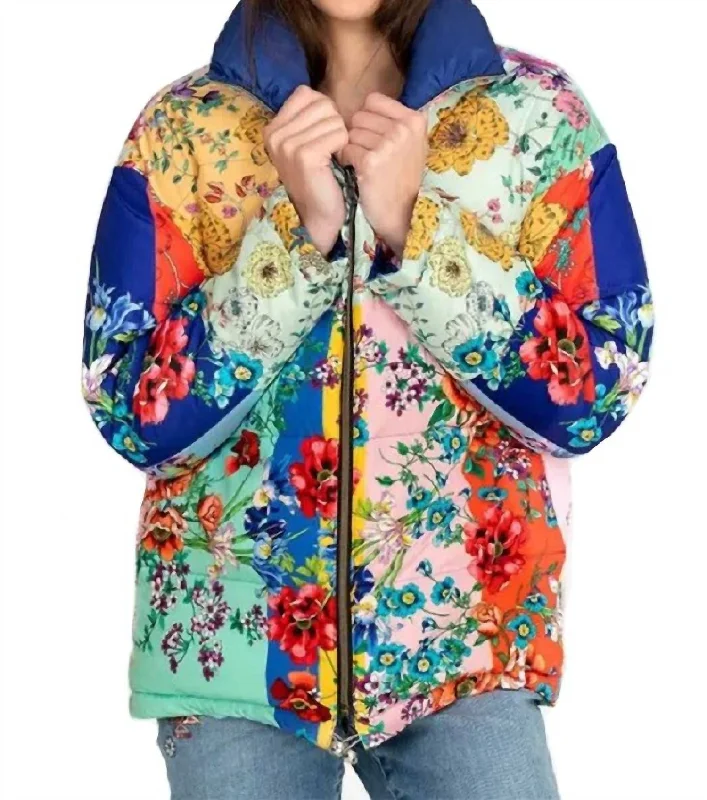 sporty track jacket for women -Marcel Parka Jacket In Multi