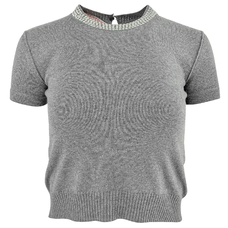 ladies' casual tunic top -Valentino Garavani Sweater in Gray