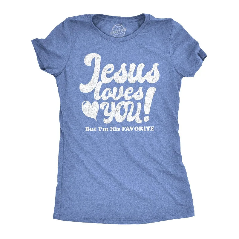 chic knitted vest top for ladies -Jesus Loves You But I'm His Favorite Women's T Shirt