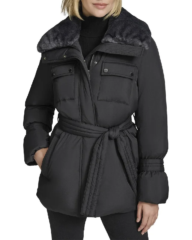 stylish fleece-lined coat for women -Andrew Marc Laken Coat