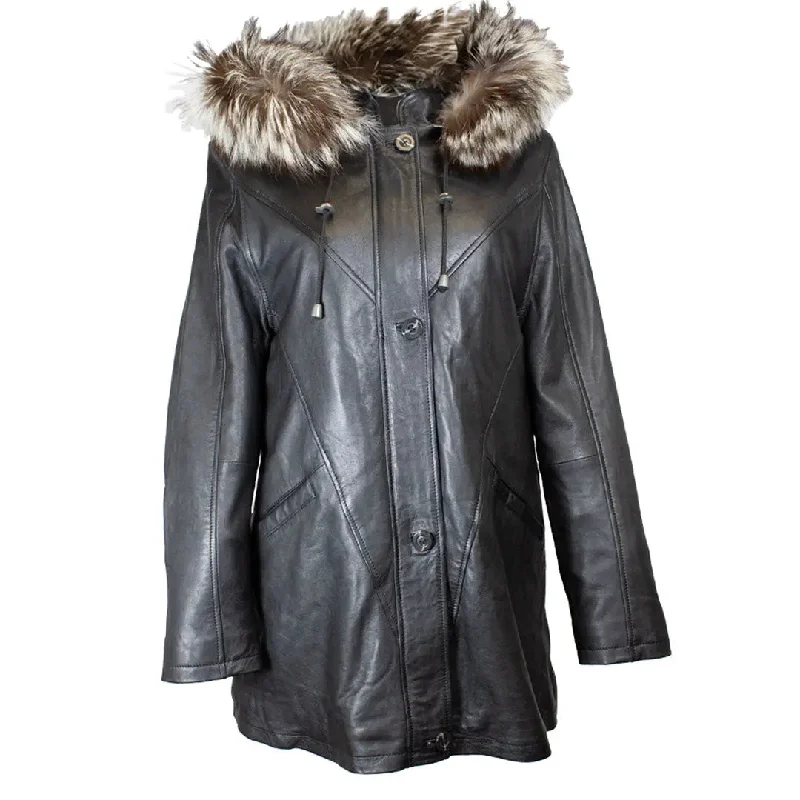 versatile casual coat for women -BOL Women's M Lambskin Winter Jacket