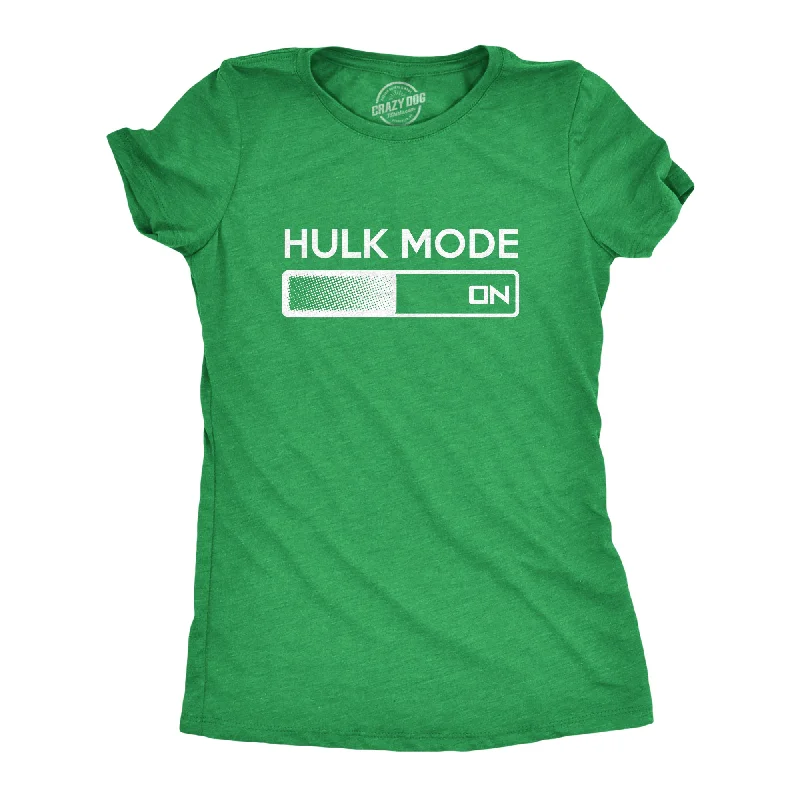 women's off-shoulder knit sweater -Hulk Mode On Women's T Shirt