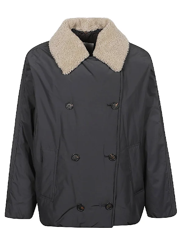 ladies' fleece zip-up jacket -Brunello Cucinelli Women's Coats