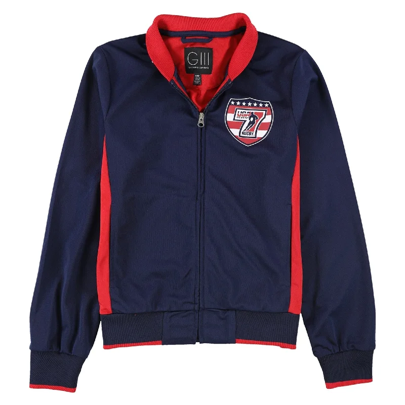 ladies' designer overcoat -G-Iii Sports Womens Usa Sevens Tournament Bomber Jacket