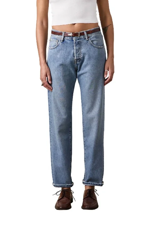 ladies' classic fit boyfriend jeans -Owen Slouchy Straight Jean In Oceanside