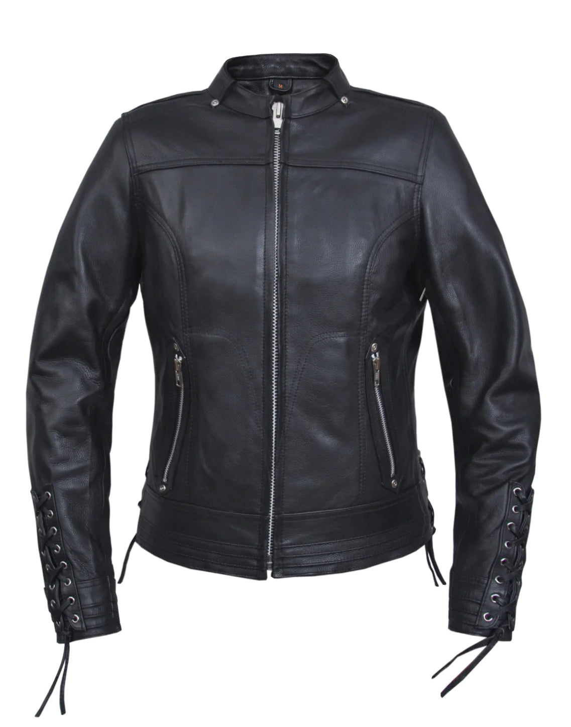 ladies' faux suede jacket -6801.PL- Women Black Leather Jacket