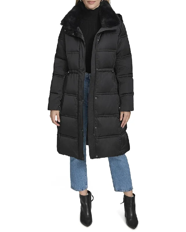 ladies' fur-lined jacket -Andrew Marc Emery Coat