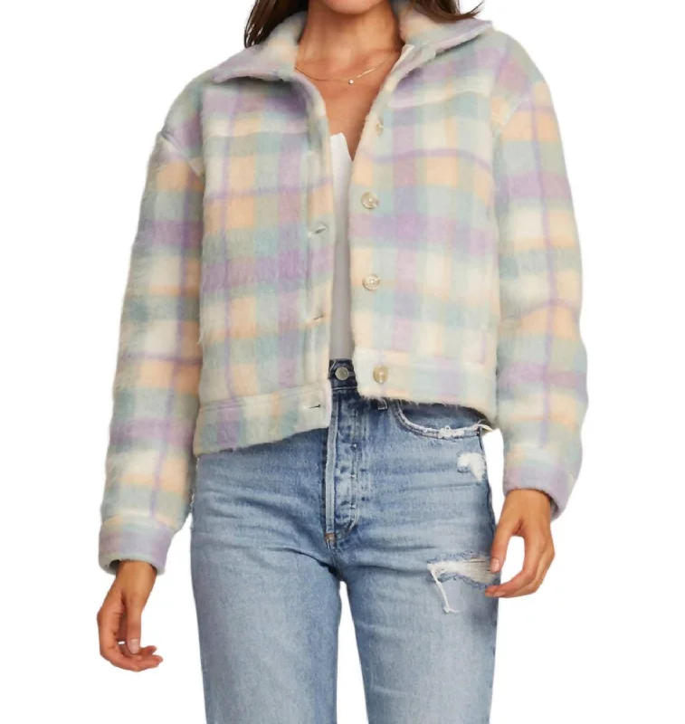 casual linen jacket for women -Quillen Jacket In Multi Color