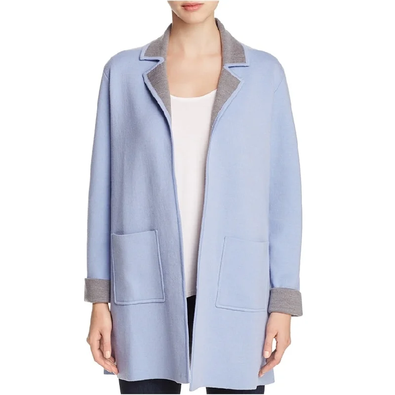 cozy oversized wrap coat for women -Finity Womens Knit Pea Coat