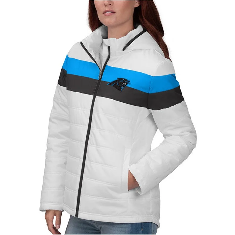 women's lightweight jacket -G-Iii Sports Womens Carolina Panthers Puffer Jacket