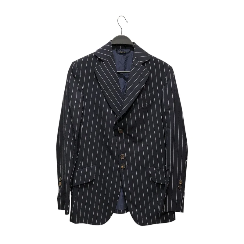 warm alpaca wool coat for ladies -Vivienne Westwood MAN/Tailored Jkt/44/Navy/Wool/Stripe/S25BN0353