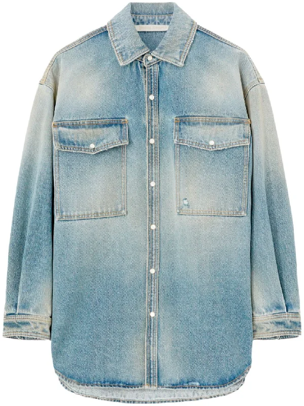 women's faux fur coat -Palm Angels Women's Jackets blue